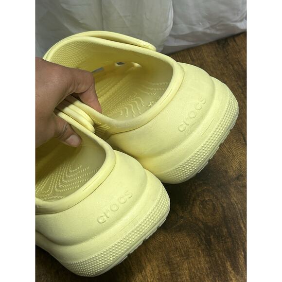 Crocs Classic Crush Platform Clog Acidic Yellow Mens 7 Women’s 9 Neon Comfort - Picture 4 of 11